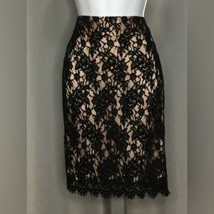 Banana Republic Black Lace Skirt Size 8P